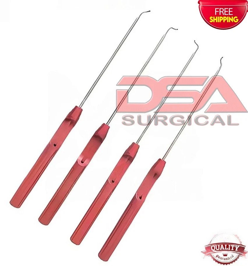 Suture Hook Arthroscopy Shoulder Surgical Instruments Set of 4Pcs High Quality