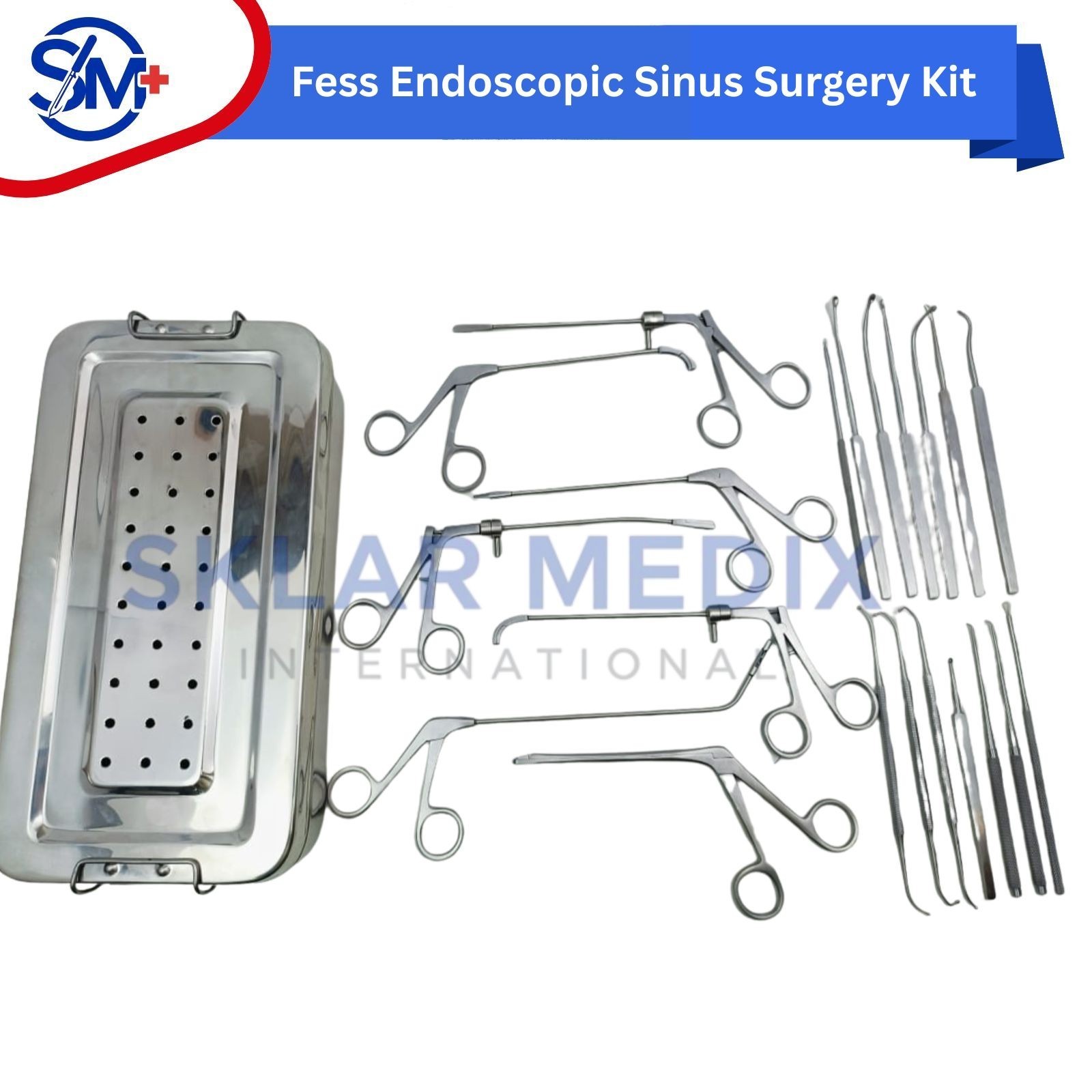 Fess Instruments Set Endoscopic Sinus Surgery ENT Instrument Set A+ German Steel