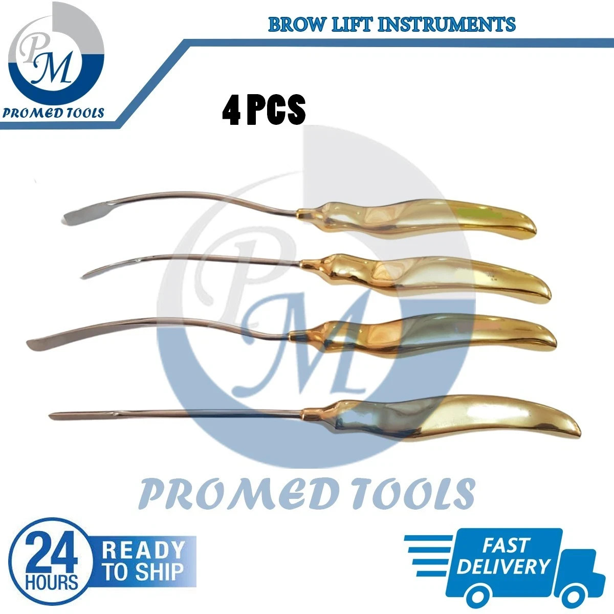Plastic Surgery Brow Lift & Face Lift Instruments Scalp Elevators Set of 4 Piece