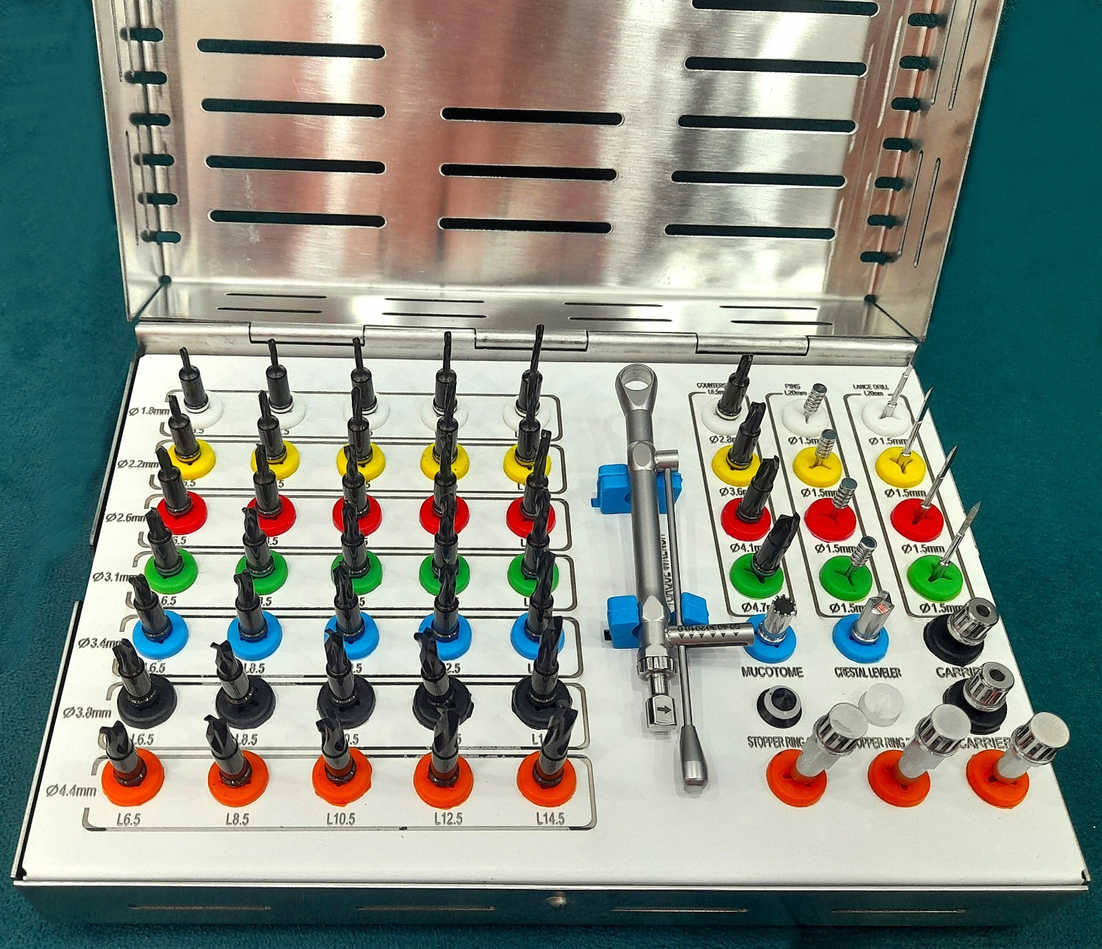 Dental implant surgical guide kit Positioning Guide Plate Ring Tools Box