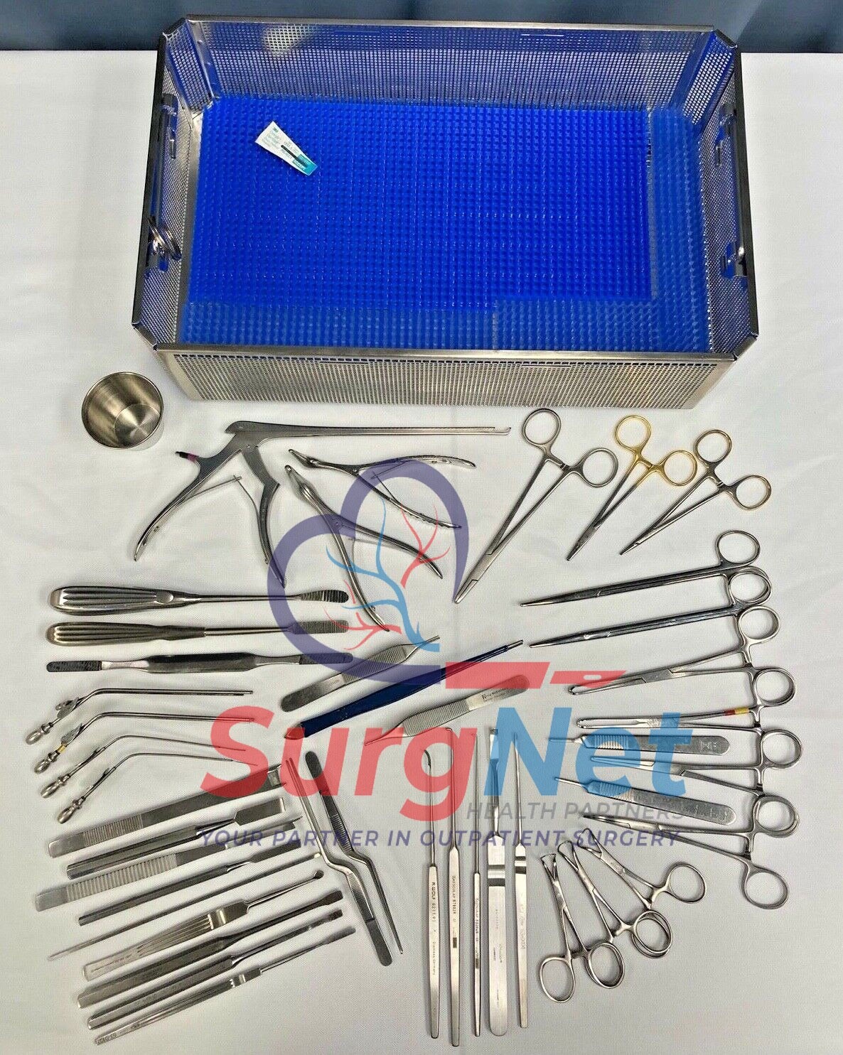 44 Piece Jarit V Mueller Weck Nasal Tray ENT Set w-Basket