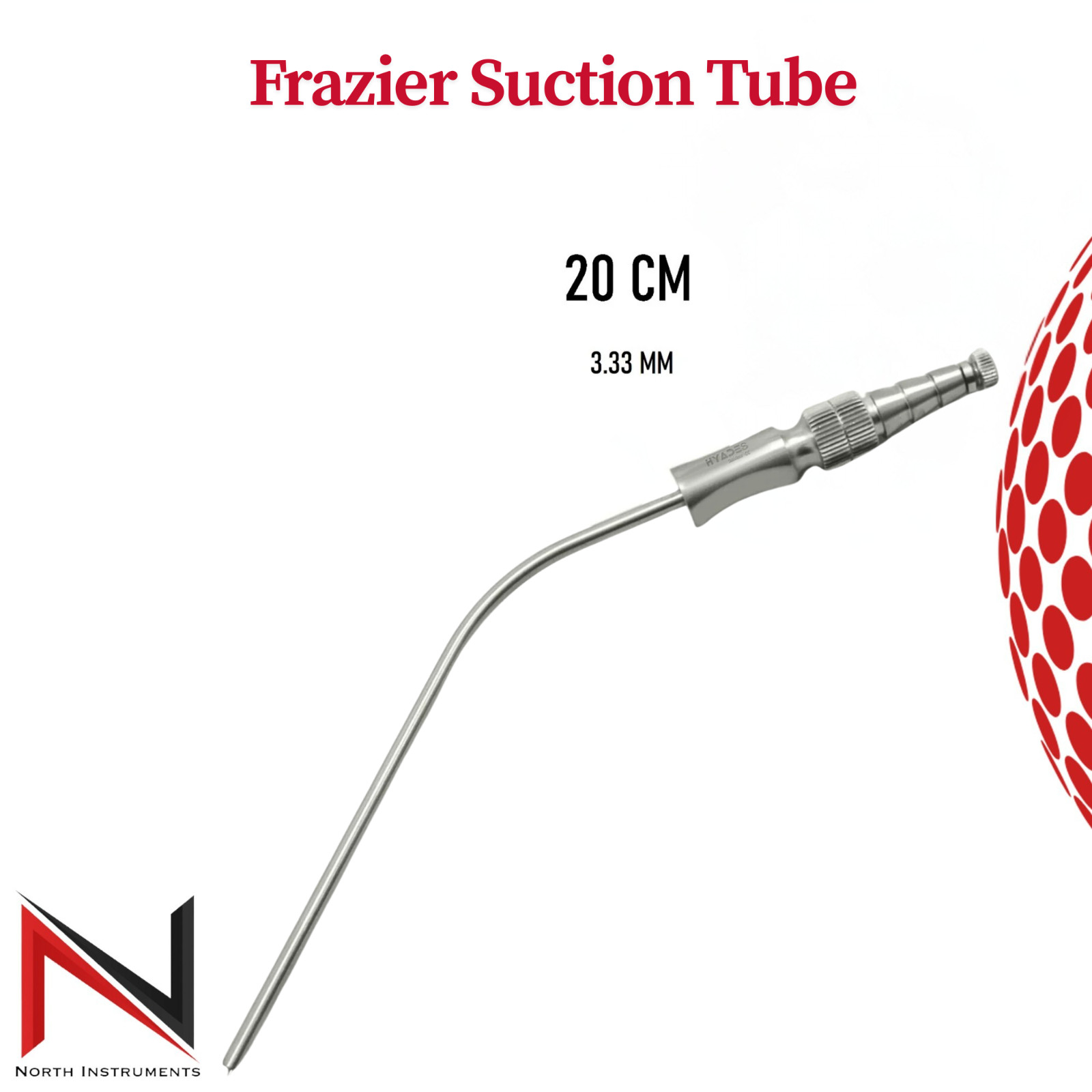 Surgical Frazier Suction Tube 3mm Medical Aspirator Cleaning Diagnostic Tools CE