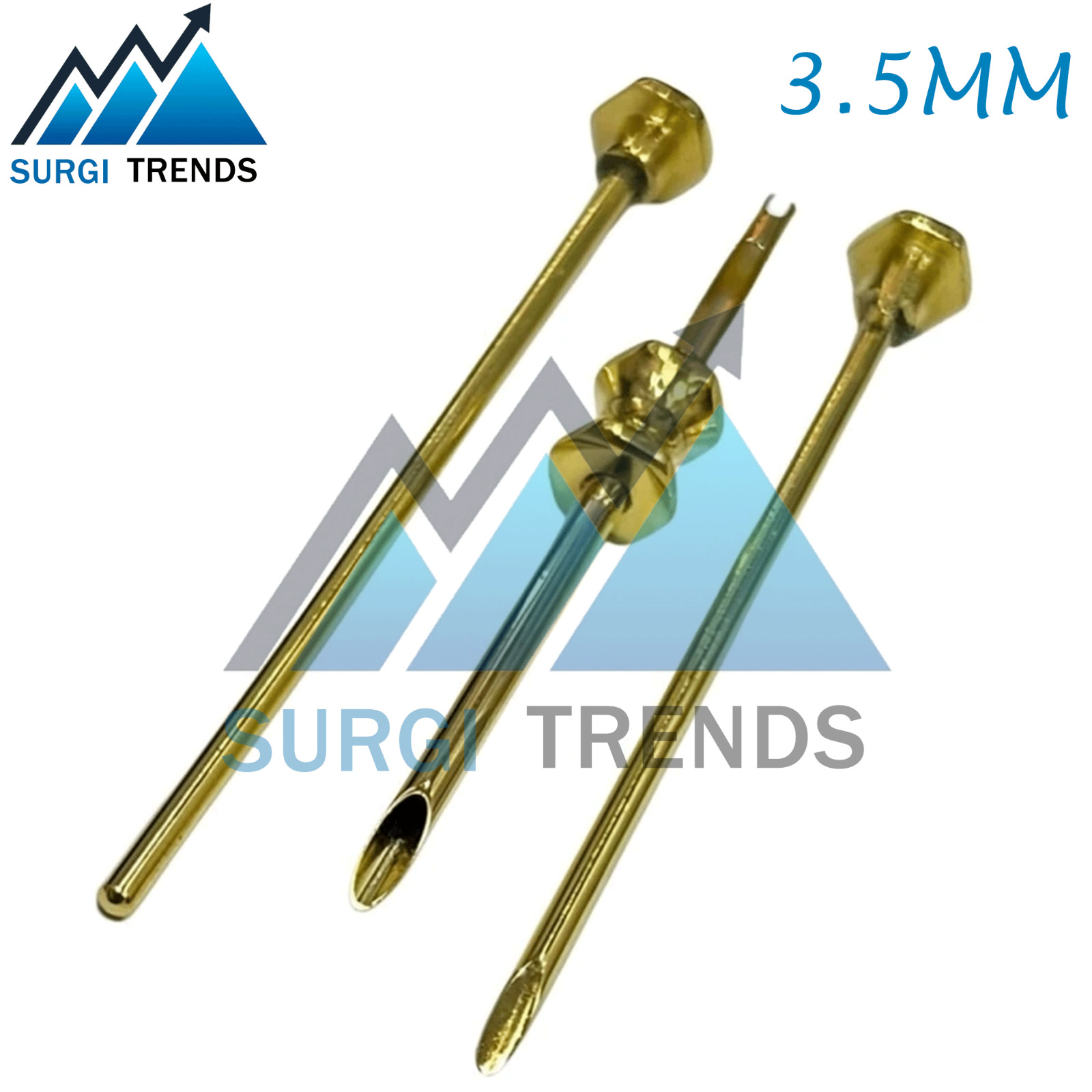 HRT Trocar kit 3.5mm Hormone Replacement Pellet Insertion Trocars Gold Set A+
