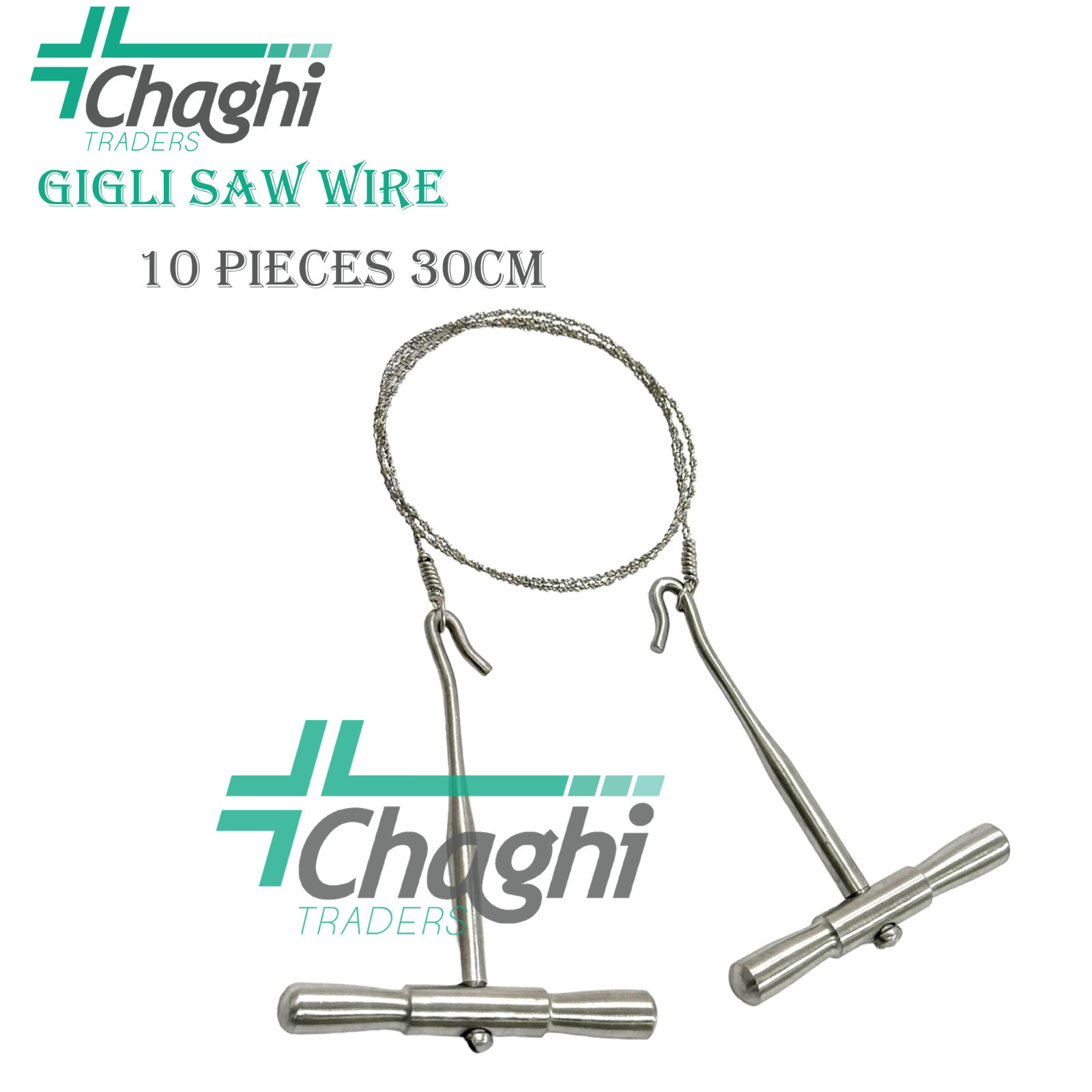 Gigli Saw Wire 30cm 40cm 50cm Handles 4 PCs 34 Pieces Surgical Orthopedic Neuro