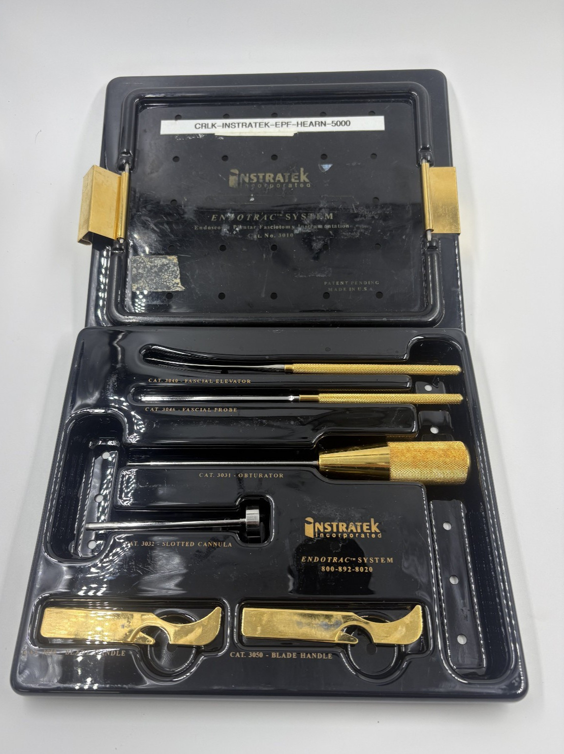 Instratek 3010 Endotrac System Endoscopic Plantar Fasciotomy Instrumentation