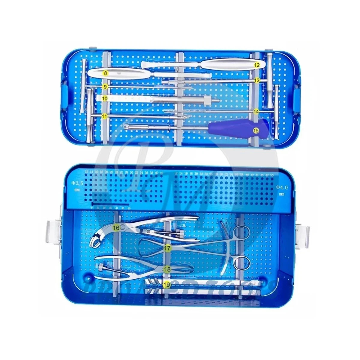 Small Fragment 3.5mm 4.0mm Complete Instrument Set of Orthopedic Instruments