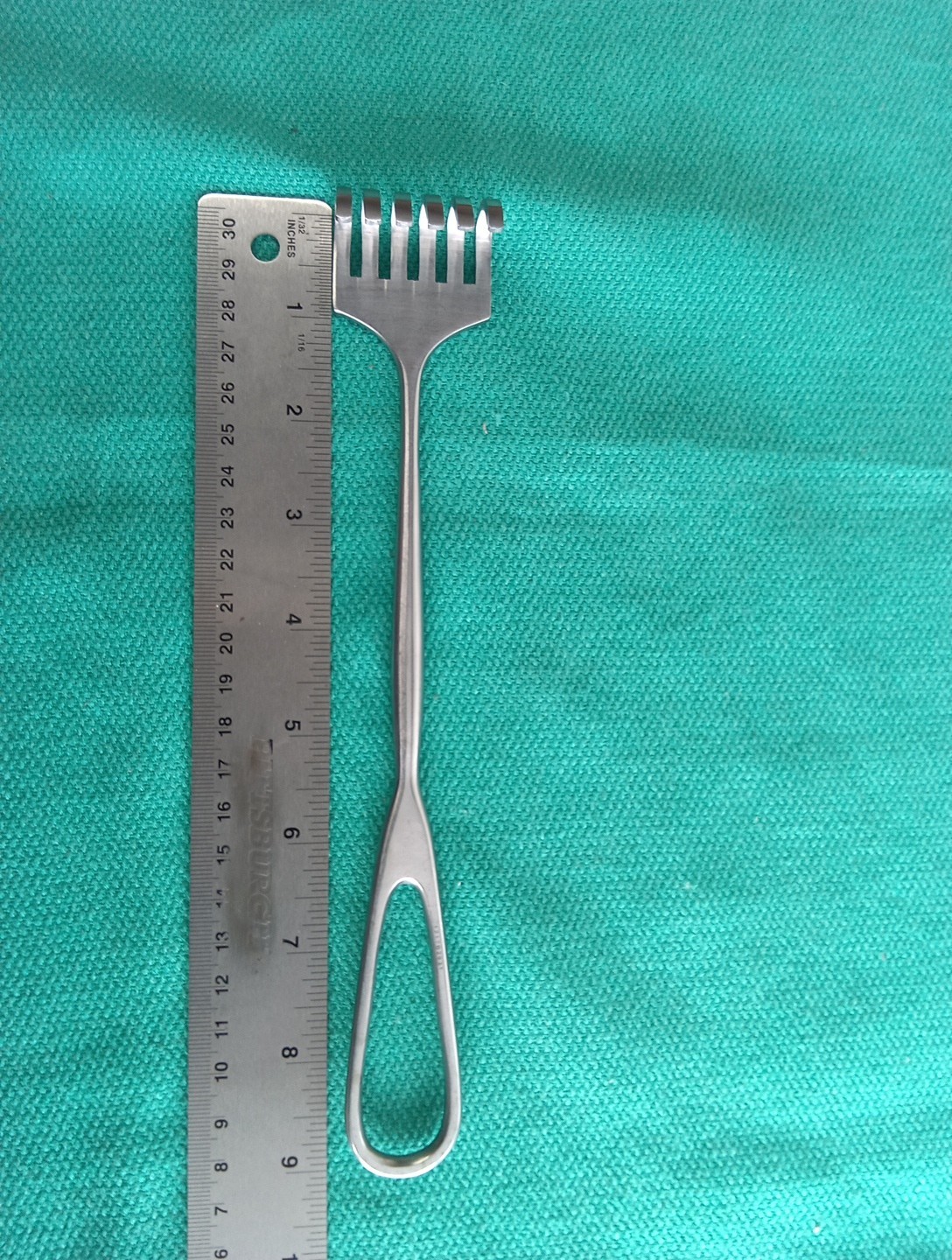 Integra Jarit 200-298, Volkman Retractor, USA Pattern, 6 Prongs, Blunt, 9″