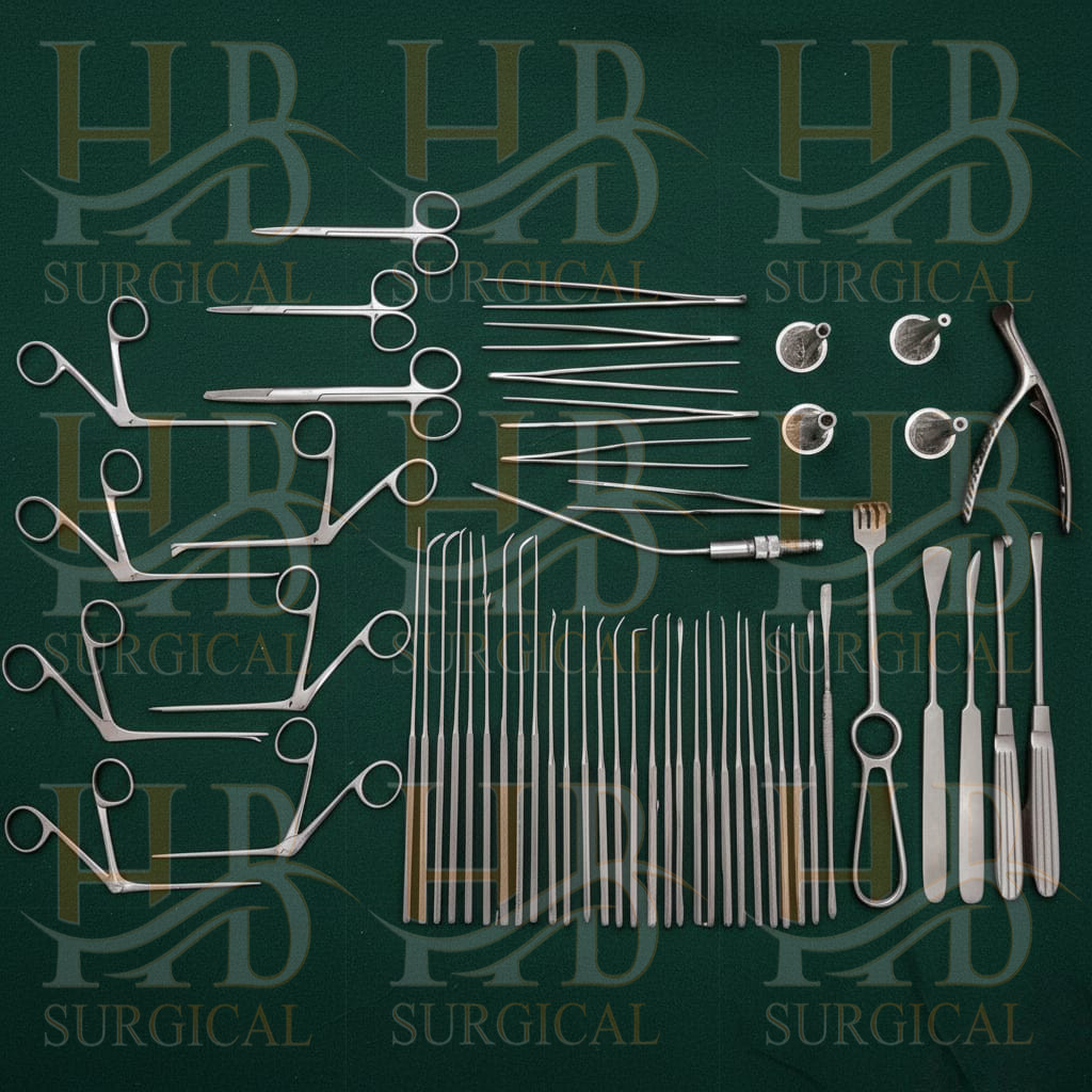 Tympanoplasty Instruments 58 PCs Set Micro Ear Surgery ENT Instrument
