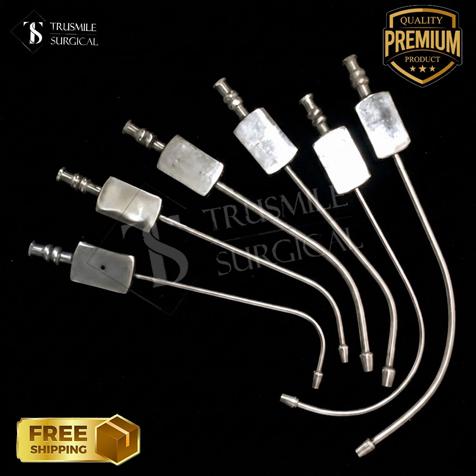 6pcs Dental Sinus Suction Tube Set – Cannula Surgical Aspiration Tips
