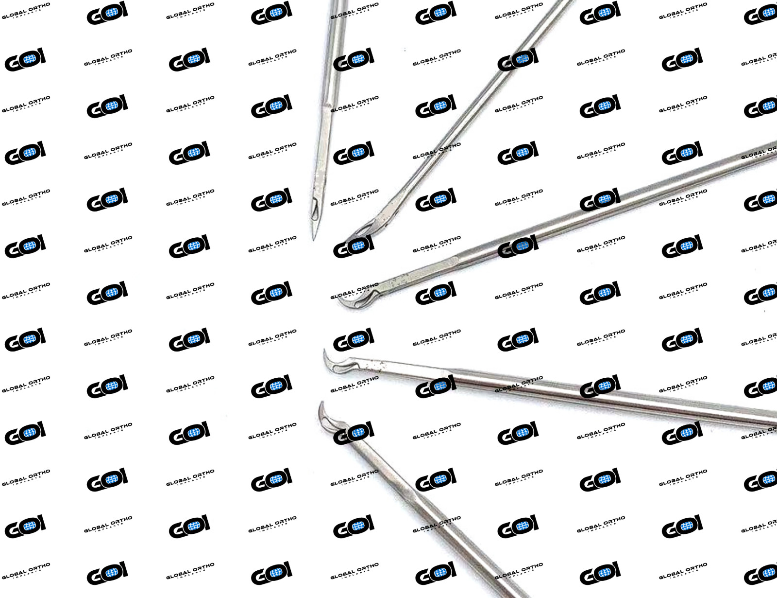 5 Pc Arthroscopic Bird Beak Forceps Set 2.75mm Straight Curved Angled Tip SS316L