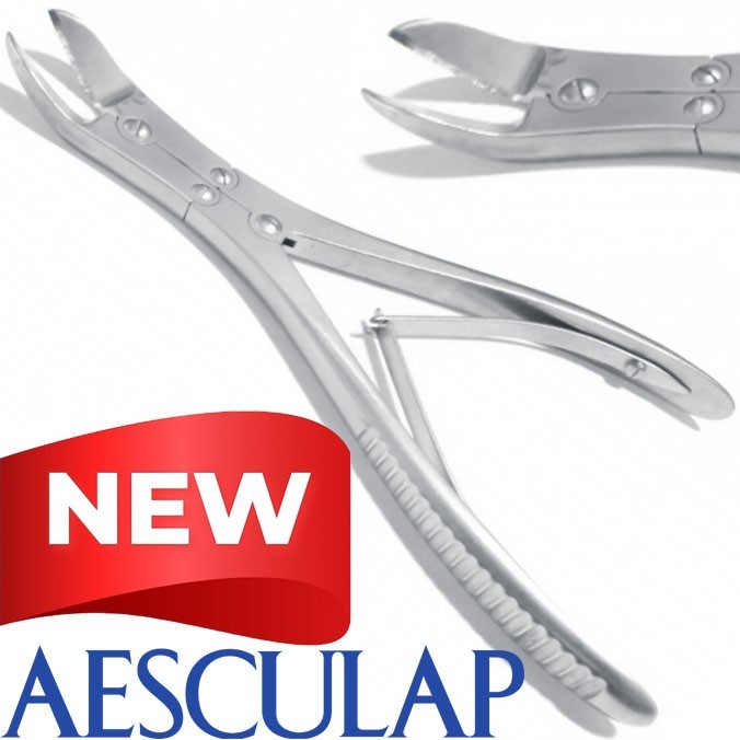 AESCULAP FO641R Ruskin Liston Key Horsley Bone Cutting Forceps Cutter Curved 7.5