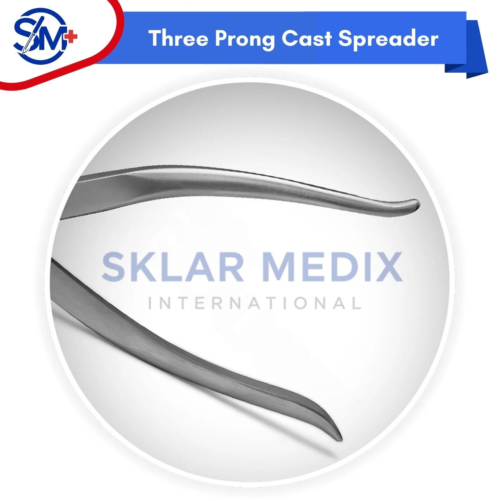 Three Prong Cast Spreader 9″ Spring Action Serrated Jaws