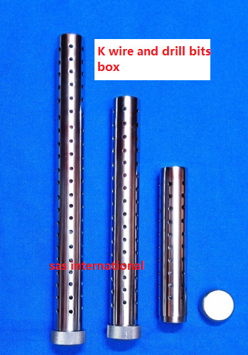 Orthopedic Instruments K-Wire and Drill Bit Container Kirschner Pin Sterilizatio
