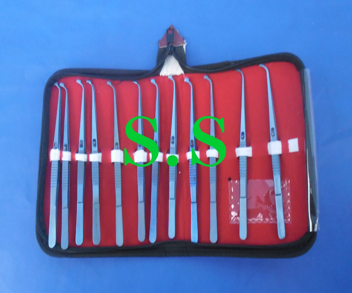 Pin Holding Dental Tweezer With Lock12 Pc Titanium Surgical Instruments T.T-0016