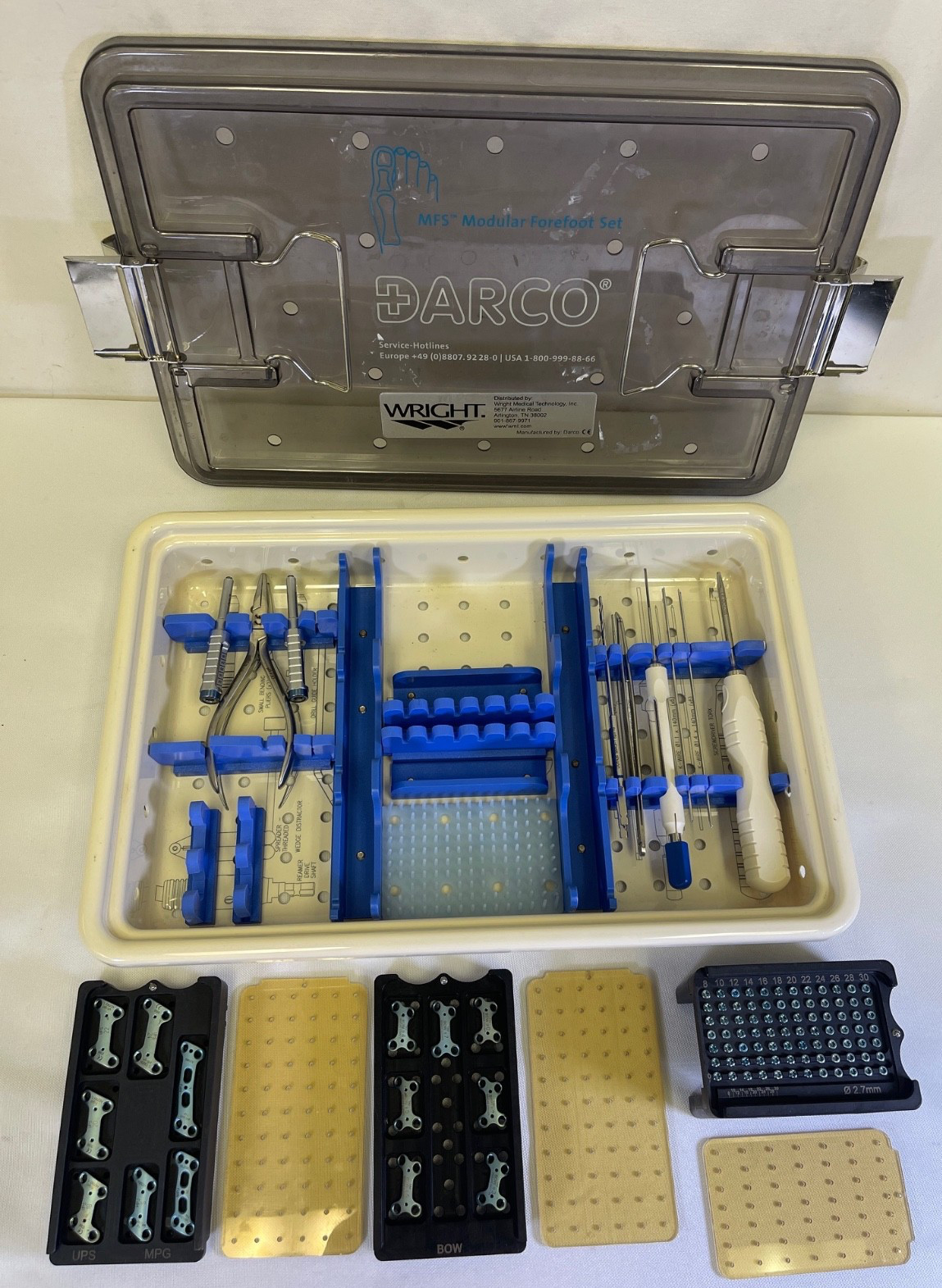 Wright Medical Stryker DC27BOX DARCO Modular Locking Forefoot Set Ortho Podiatry
