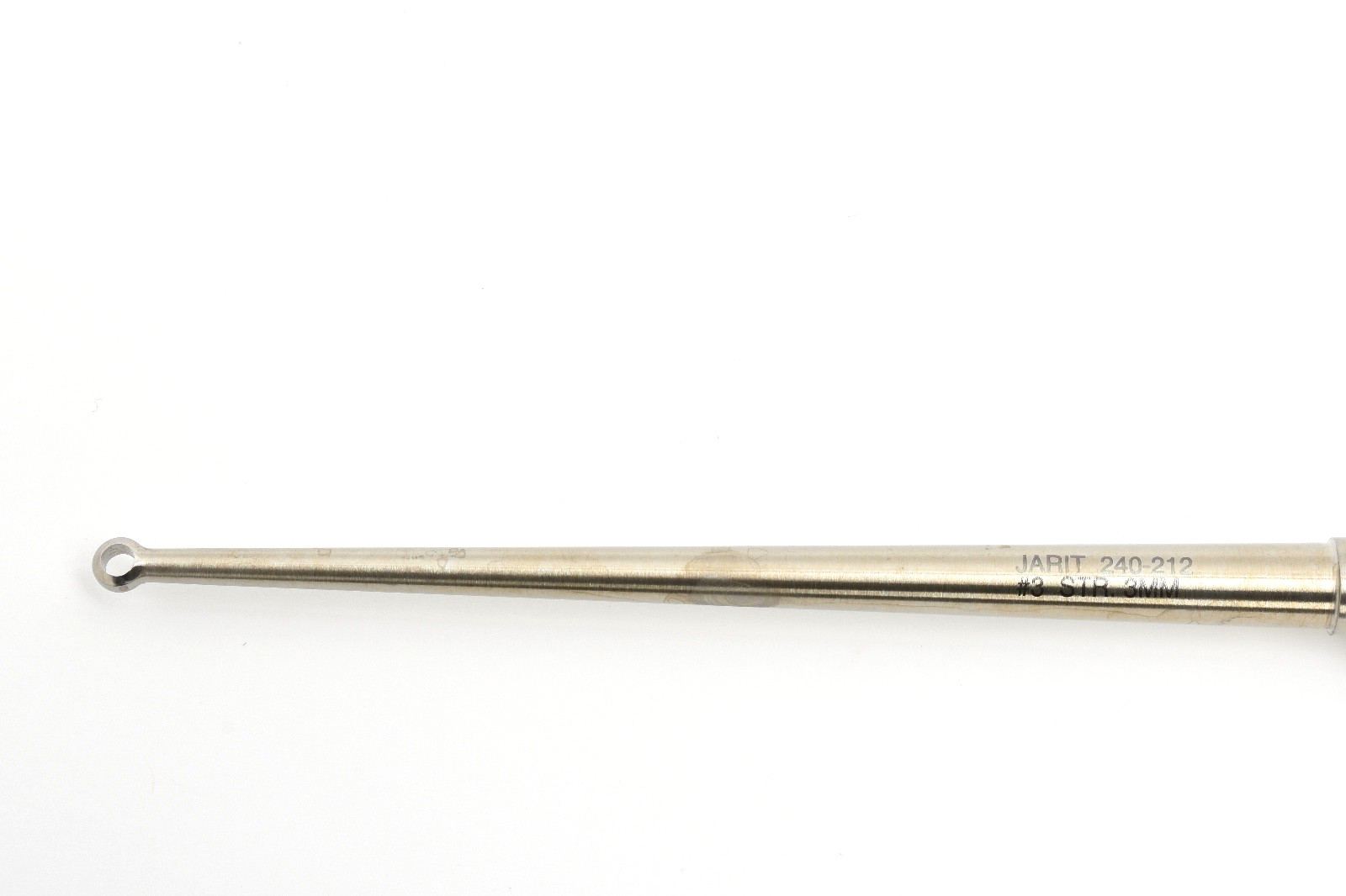Jarit 240-212 Cone Ring Curette, Straight 3mm, 9″