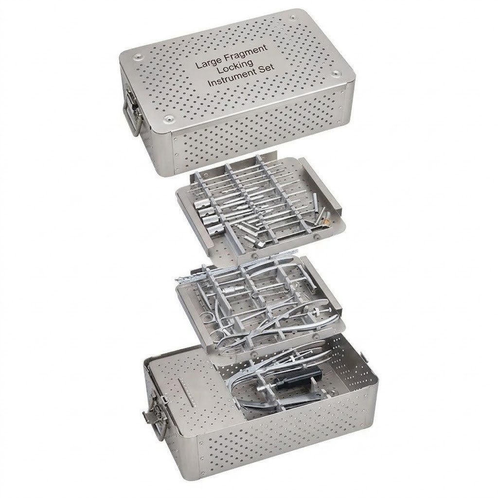 Large Fragment Locking Instrument Set , Screw Tray Orthopedic Surgical set