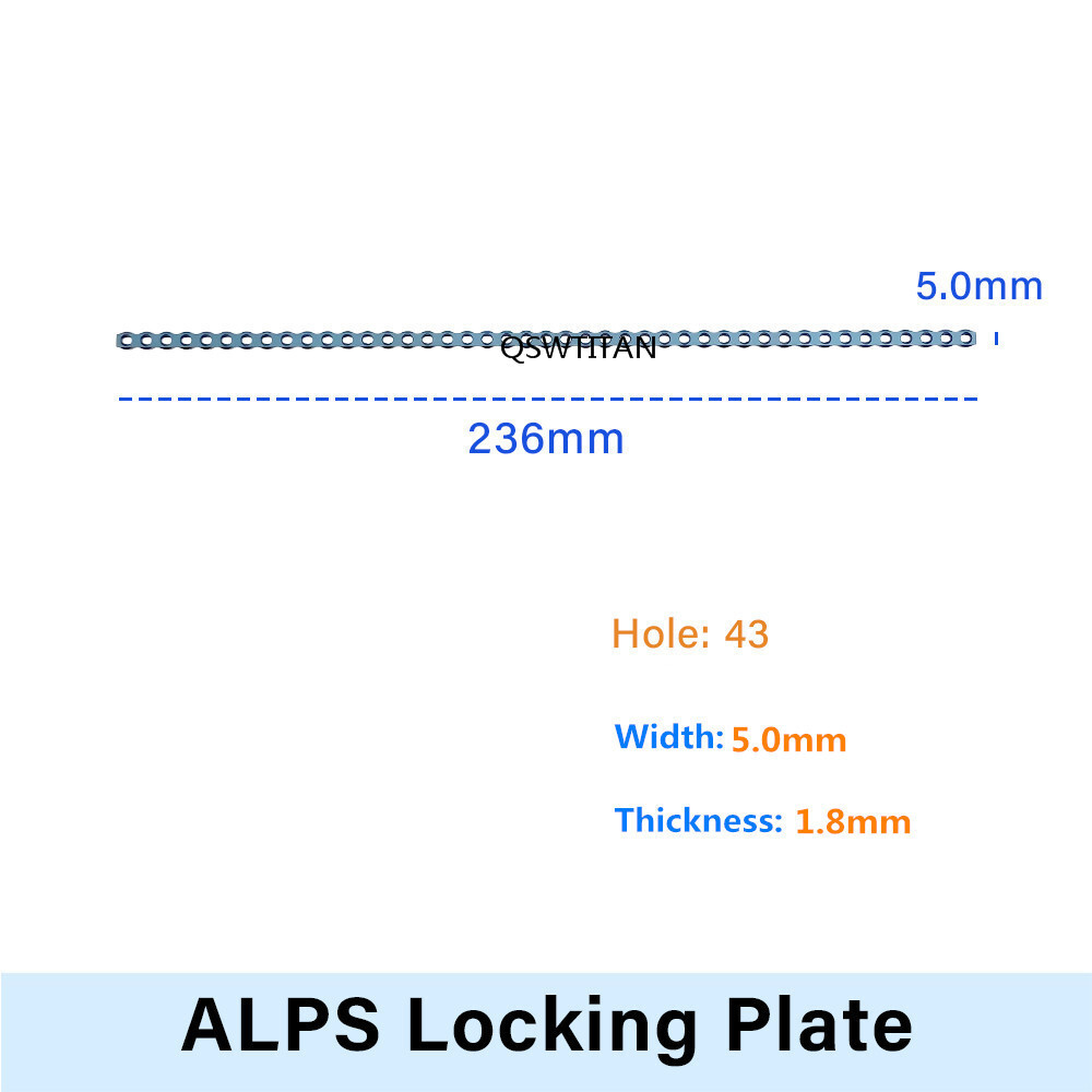 1.5/1.8/2.5/4.0mm ALPS Straight Locking Plate Orthopedic Surgical Instruments