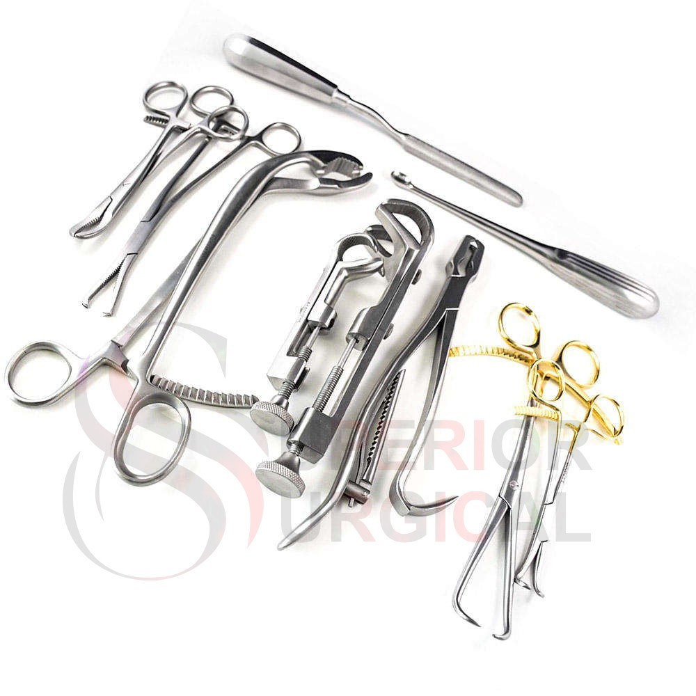 10 Pcs Assorted Orthopedic Surgical Instruments, Custom made set
