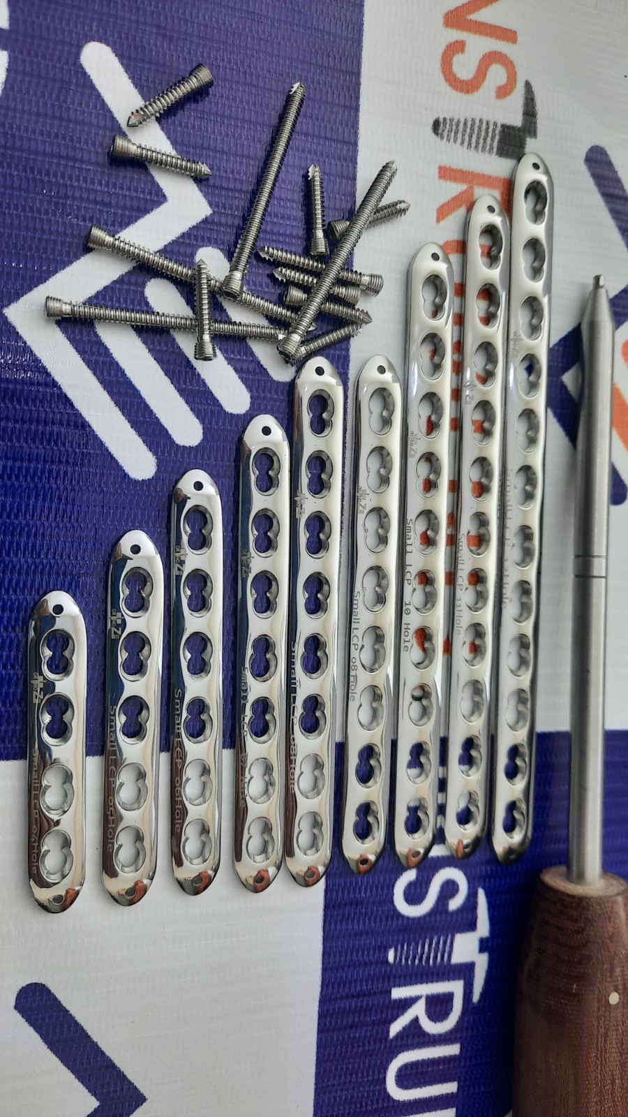 Locking Small 3.5mm Plates 4 to 12 Holes for 3.5mm LCP screw (82 Pcs ) SS 316L