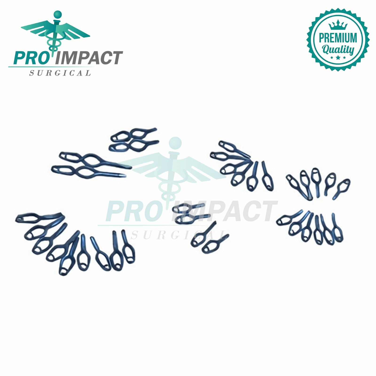 Aneurysm Titanium Clips Set 40 Clips and Rotating Clip Applicator Instrument