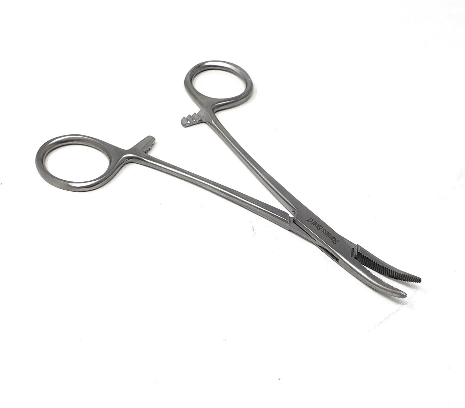 1 PC PREMIUM Hemostat Locking Forceps 5″ Curved Surgical Pliers Fully Serrated