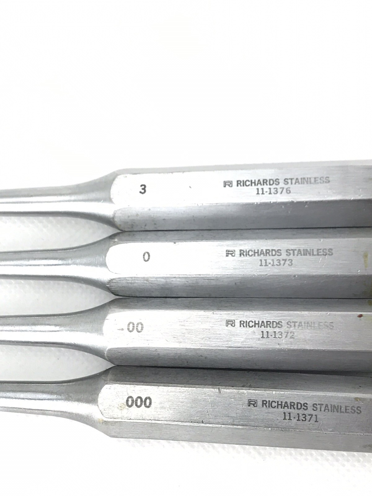 Richards 17cm Curettes 11-1371 Sz 000 11-1372 Sz 00 11-1373 Sz 0 11-1376 Sz 3