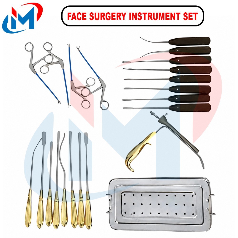 Endoscopic Face Lift Instruments Set of 21 Pcs Face Surgery Instruments