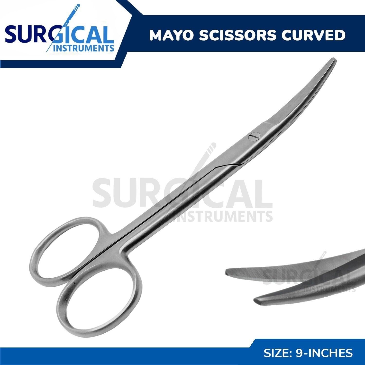 Mayo Scissor Surgical Dental Veterinary Instruments 9″ Curved German Grade
