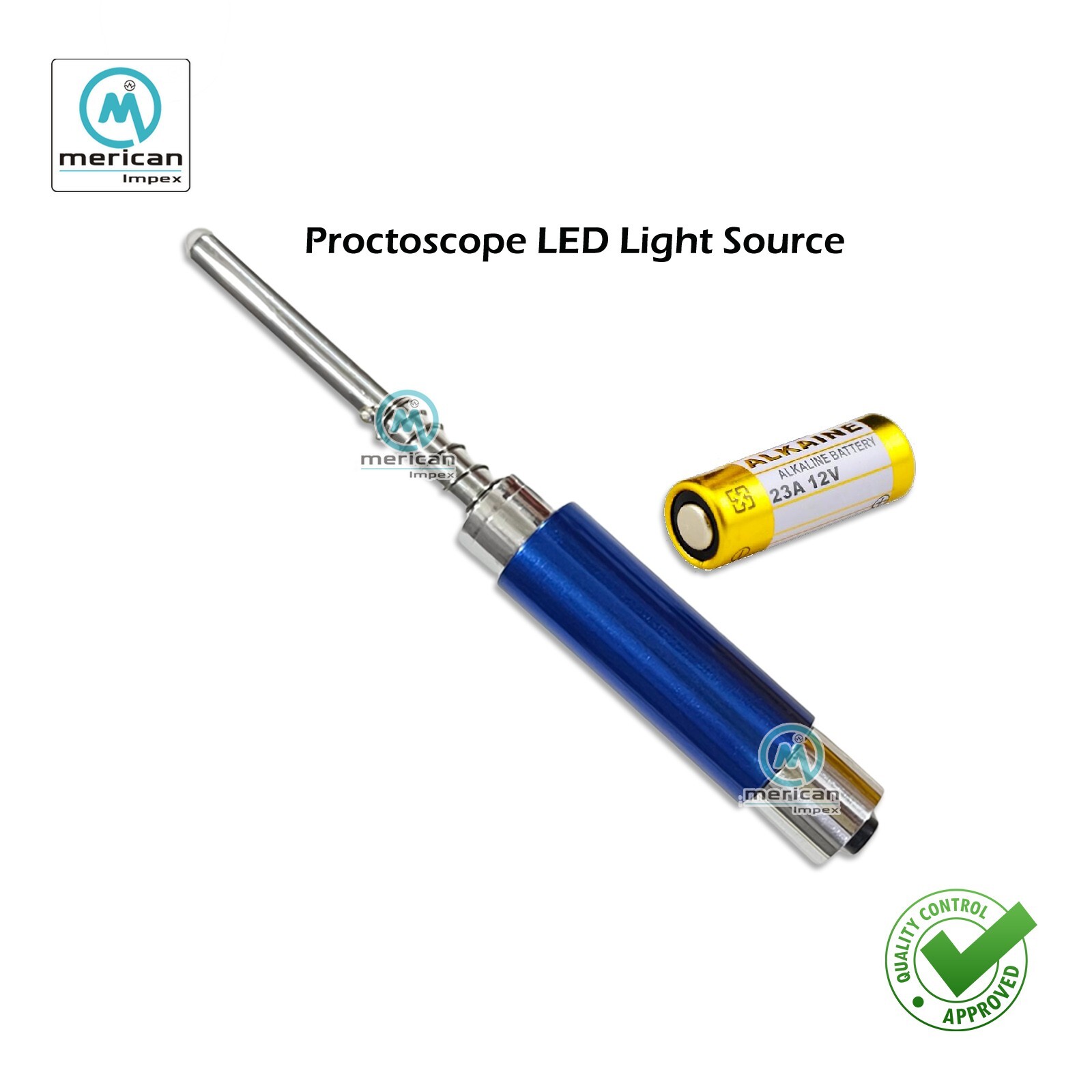 Hemorrhoid Ligator Set With Proctoscope LED Light Source Surgical Piles Tool Kit