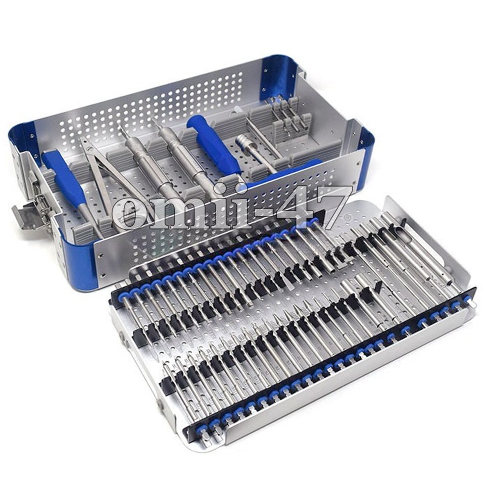 Broken Screw Removal Set with Sterilization Box of 49 Pcs Orthopedic Instruments