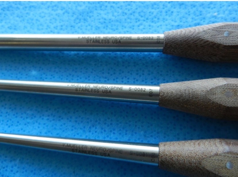 V. Mueller Surgical Orthopedic Neuro Shadowline Bone Tamp Set