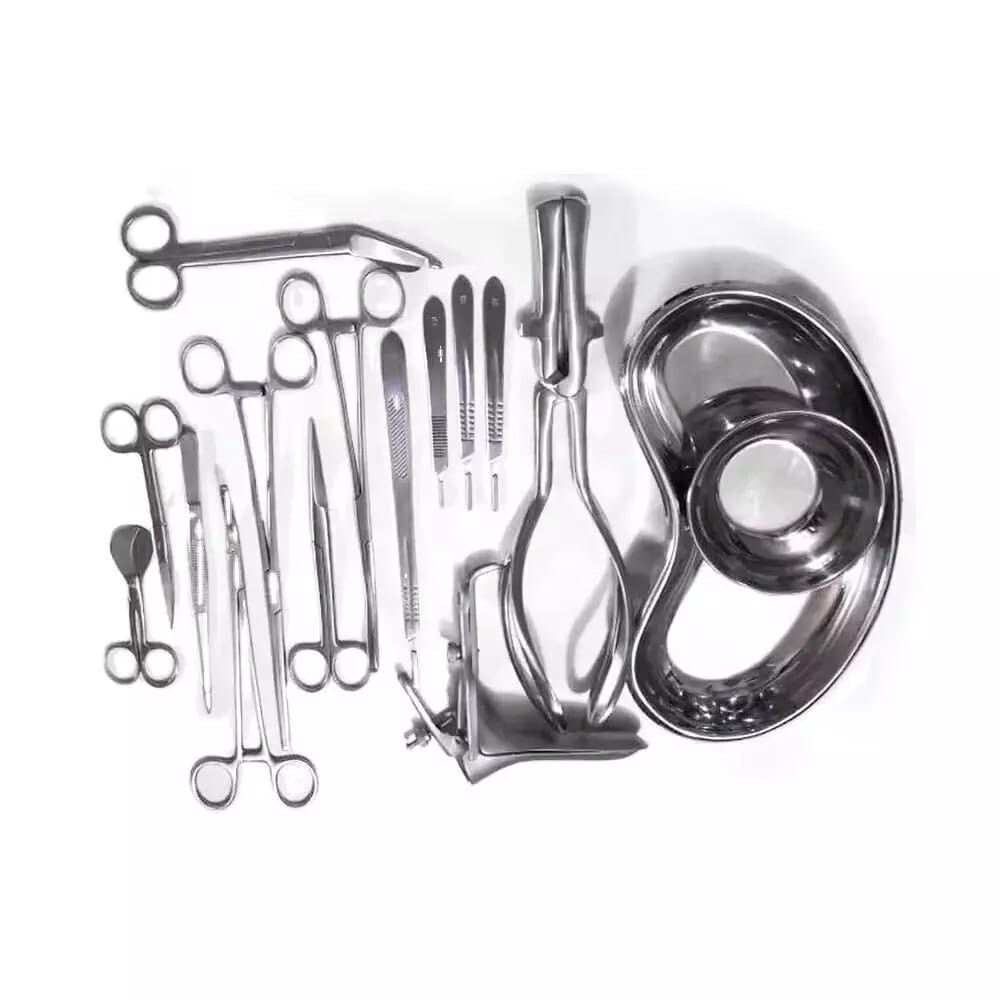 German Grade Basic Delivery Set 16 Pcs Gynecology Surgical Instruments