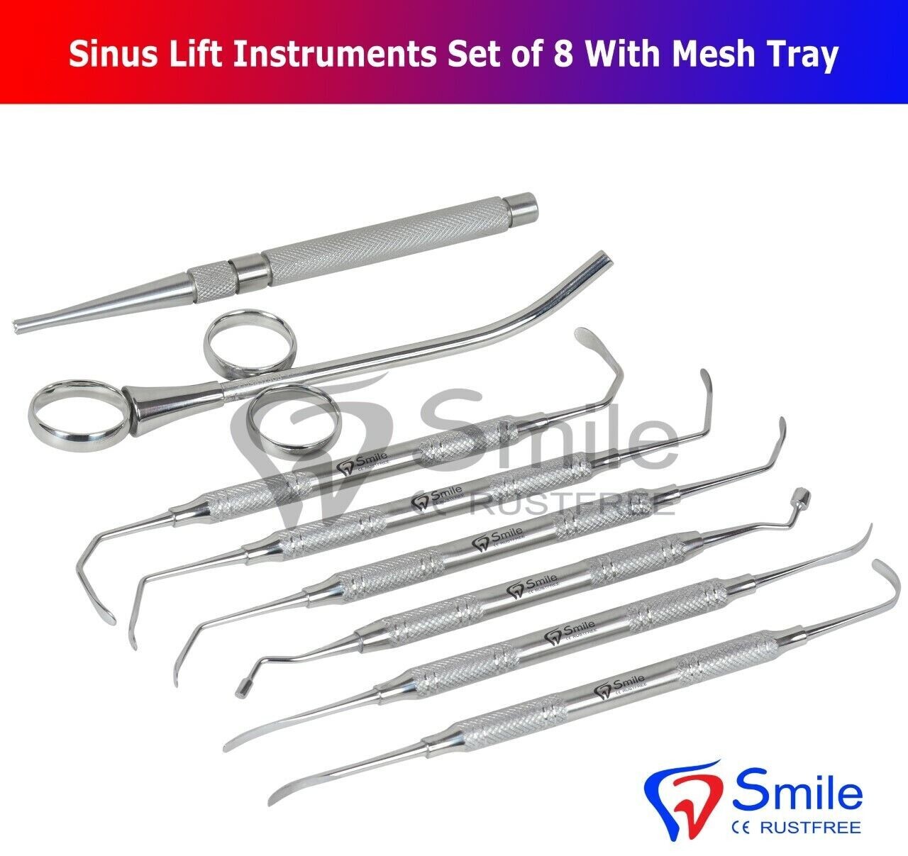 Sinus Lift Instruments Set With Wash Tray Bone Stoppers Bone Syringe FDA Approve