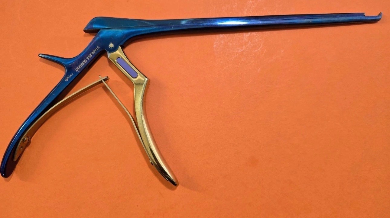 V.Mueller NL 4273-83 Neuro/Spine Chroma Line Kerrison Rongeurs 3mm x40 Degree
