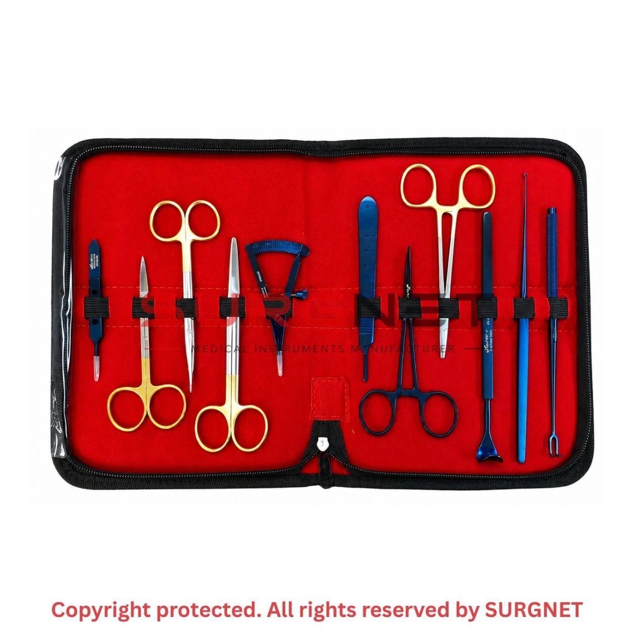 Blepharoplasty Instruments Set – Black Plastic & Eye Surgery Kit with Box