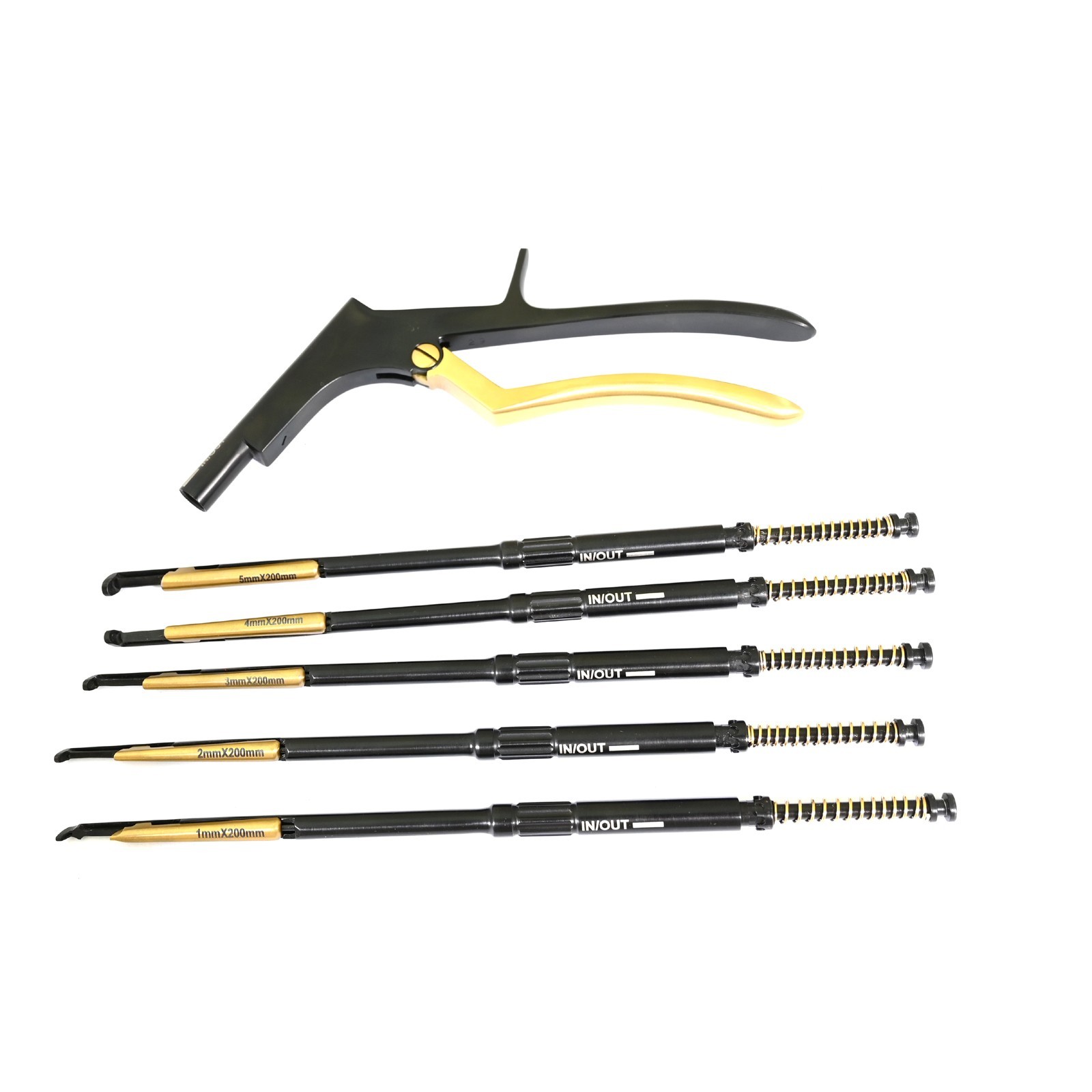 Kerrison Rongeur Set With Universal Handle & 5 Pc Shafts 1mm to 5mm OP-215