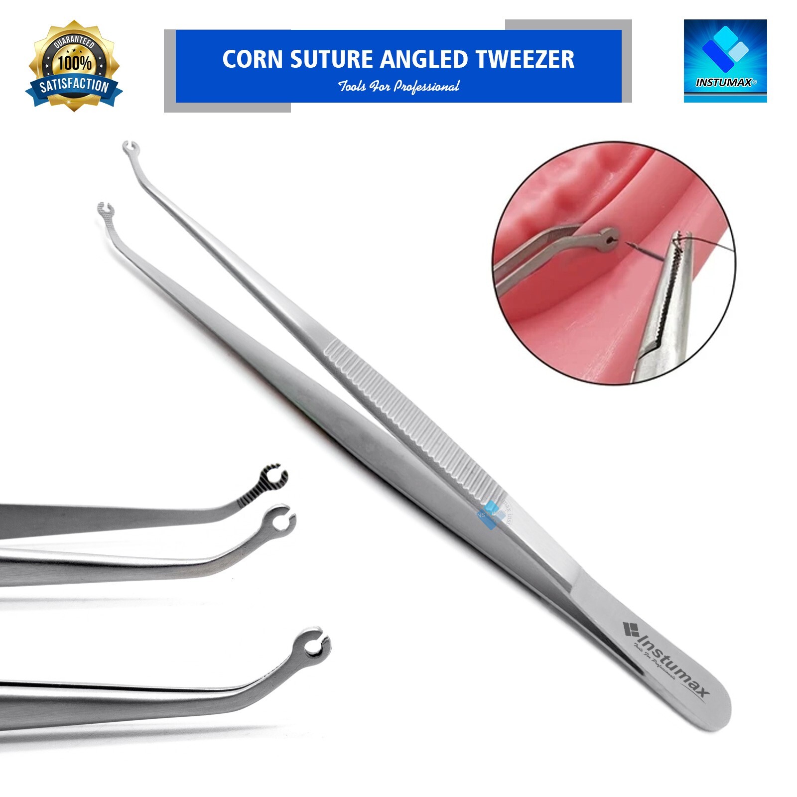 Universal Surgical Instruments Set Needle Holder Forceps Tissue Suture Scissors