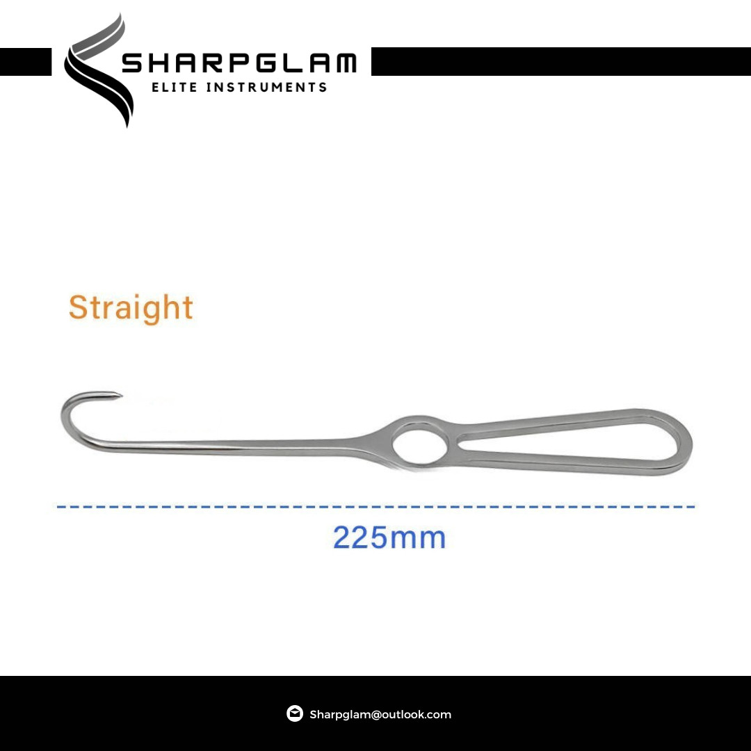 Bone Hook Retractor Lifting Hook knee 9″ Straight Vet Ortho Surgical Instruments