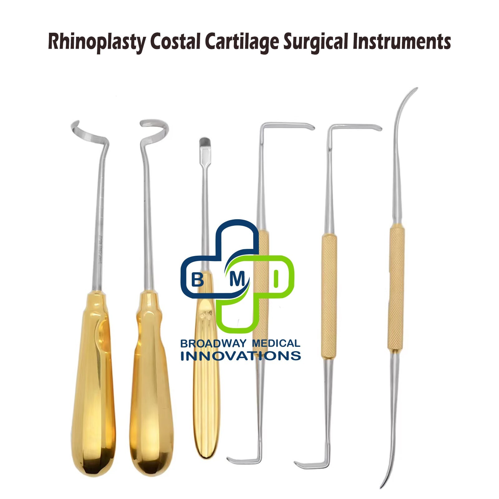 Rhinoplasty Costal Cartilage Surgical Instruments Orthopedic Set of 6 pcs