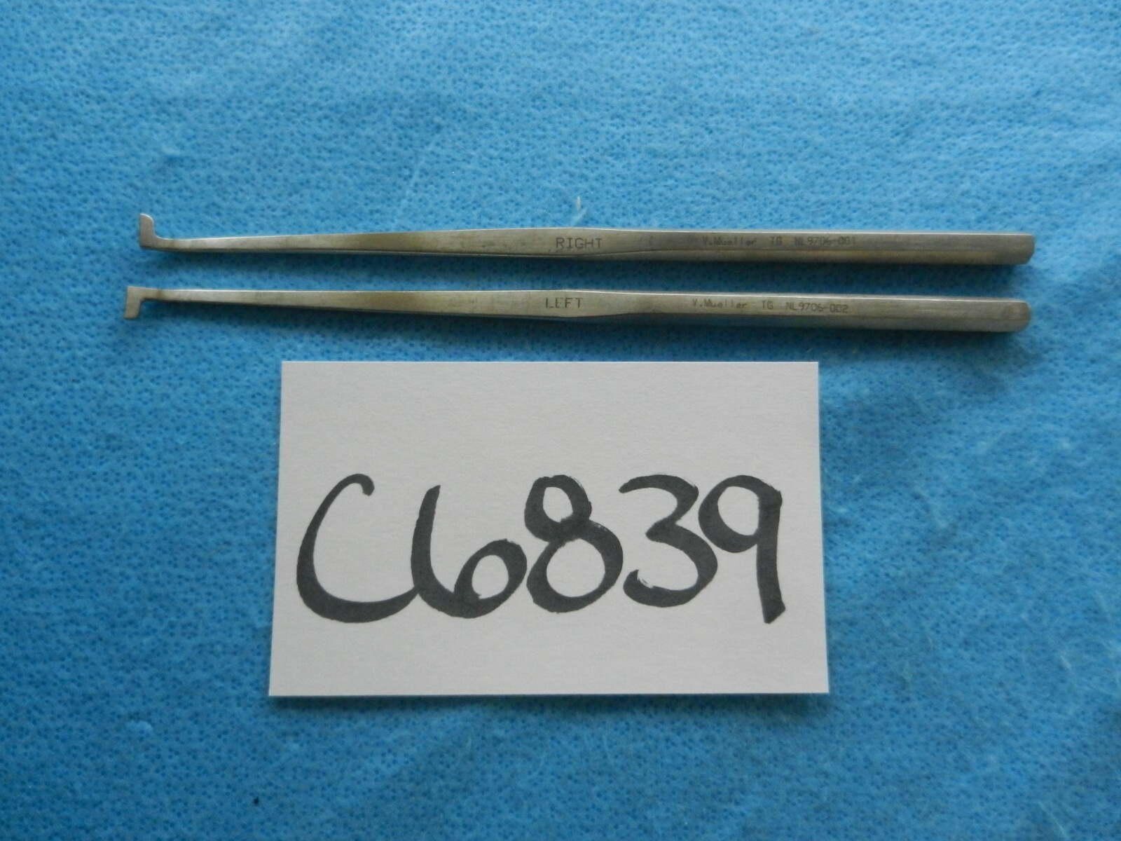 V. Mueller Surgical Left & Right McCulloch Hockey Stick Chisel Set