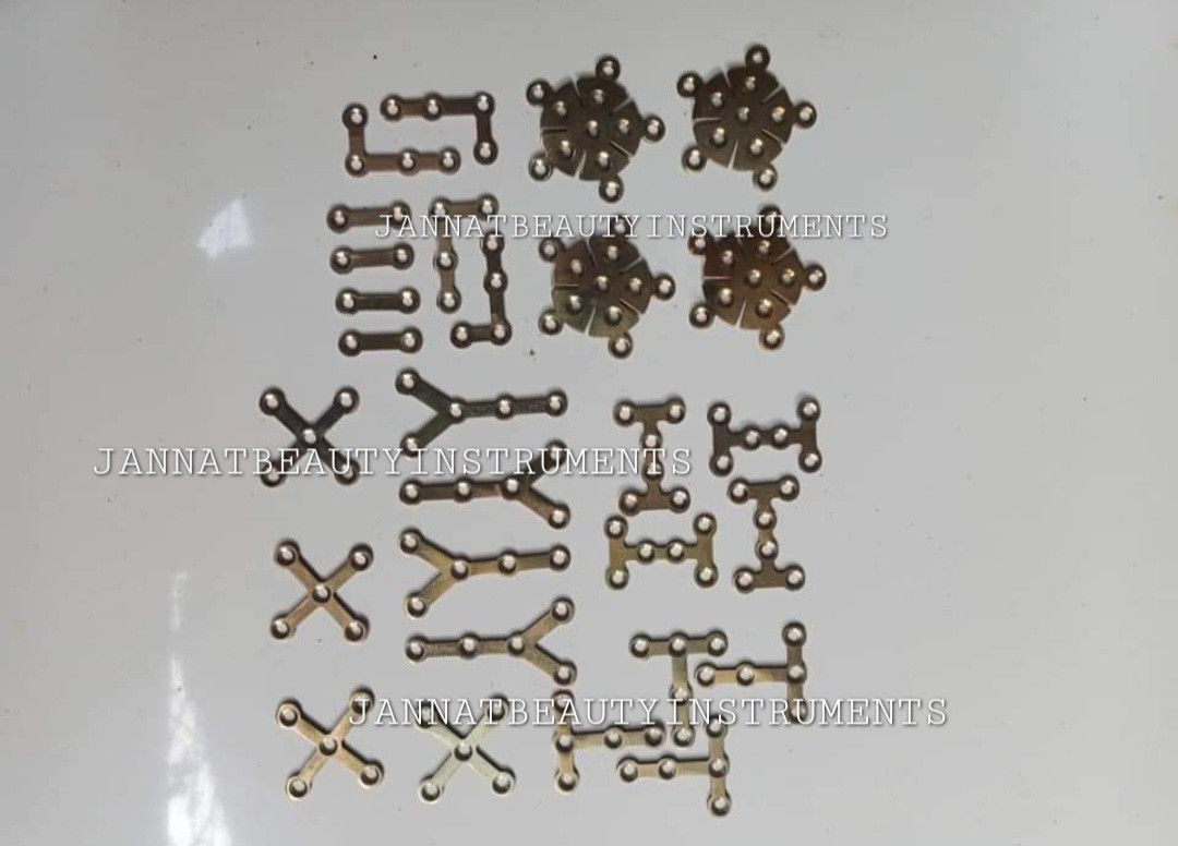 CMF Maxillofacial Titanium Reconstruction Locking Plate 1.5mm 28pc & Screws 40pc