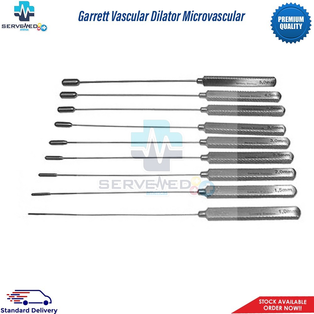 9pcs set Garrett Vascular Dilator Microvascular Set of 9 Surgical Instrument