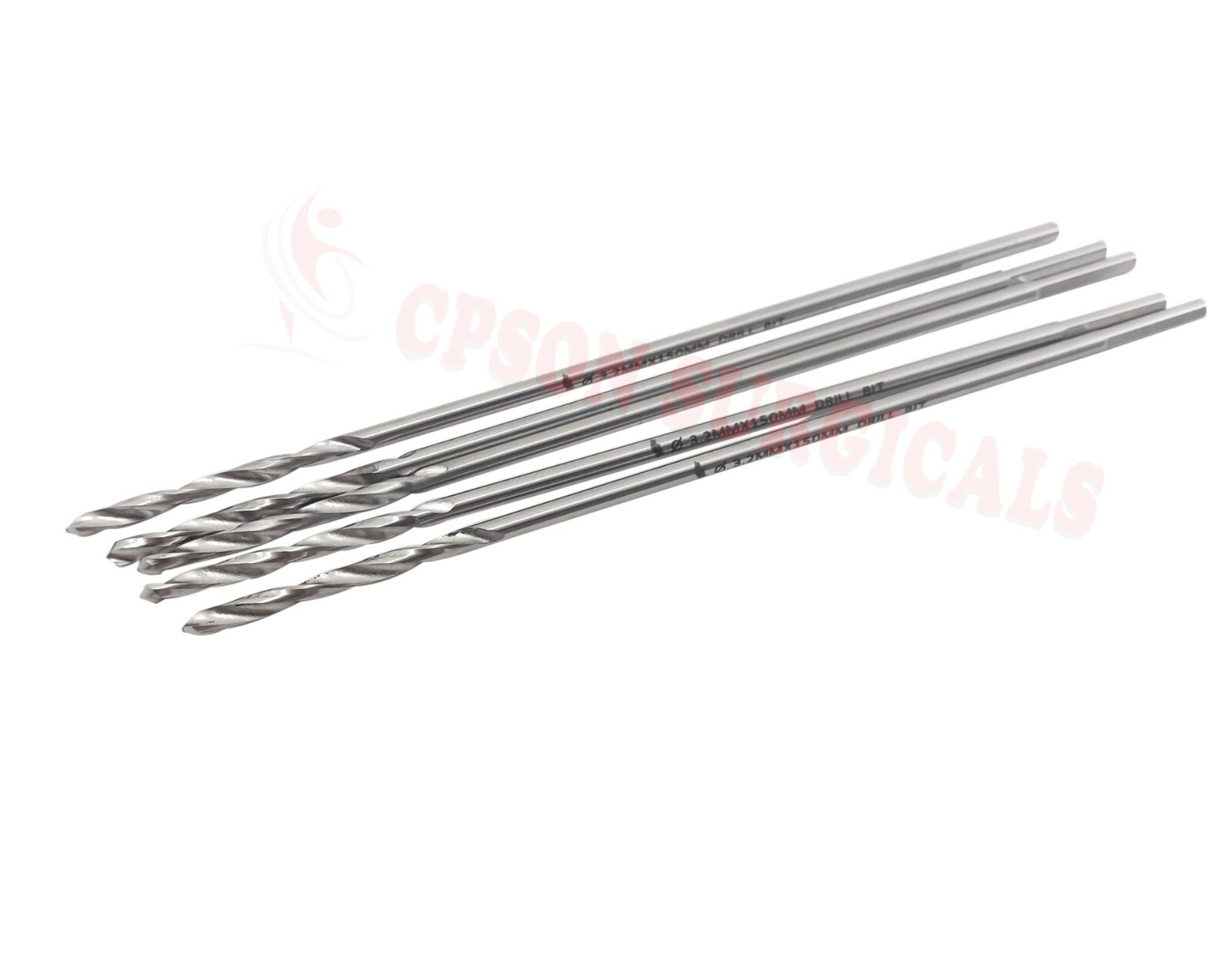 Veterinary 3.2mm Drill Bit Length 150 mm Lot of 5 pcs Surgical Instrument SS
