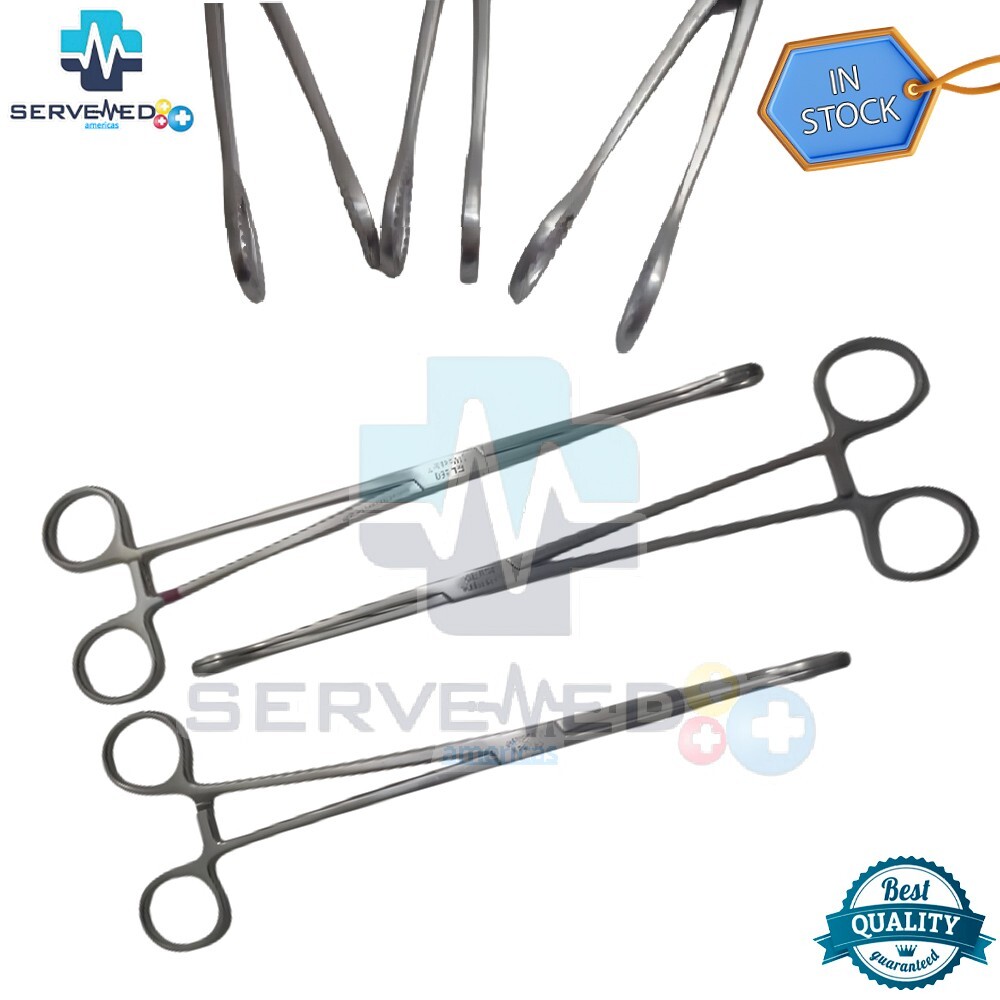 Foerster Sponge Forceps Straight 9.75″ V Mueller Lot of 3 Pcs Surgical Grade A+