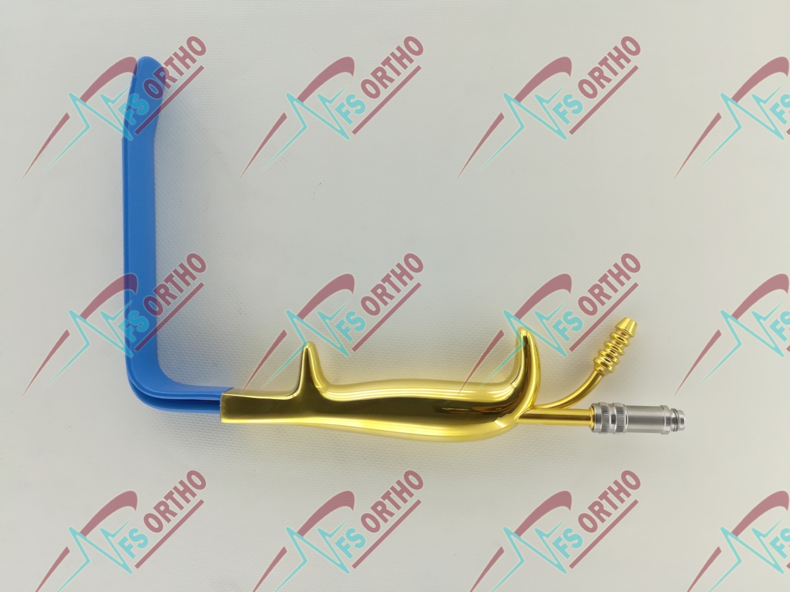 Tebbetts Breast Retractor 25mm x 15cm Fiber Optic Light Guide and Suction Tube