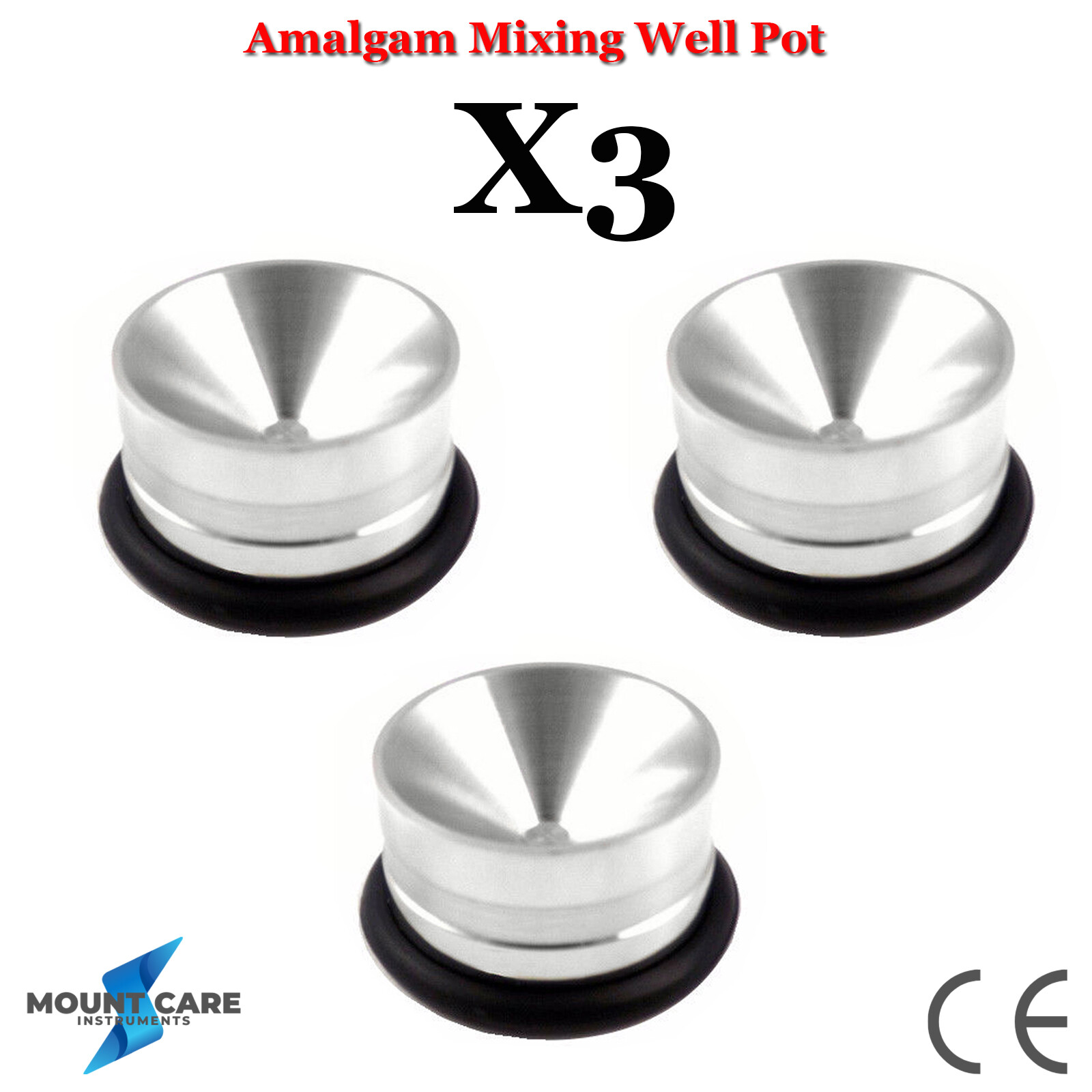 Dental Implant Surgical Amalgam Well Pot Non Slip Dentist Bone Grafting Tools X3