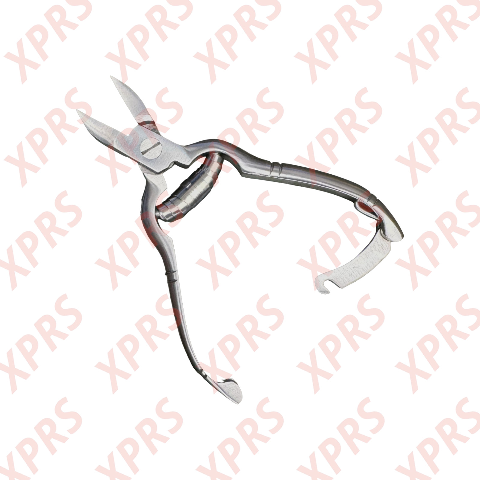 Set of 2 Nail Nipper with Lock, 4.5″, Slightly Curved Jaws, Barrel Spring
