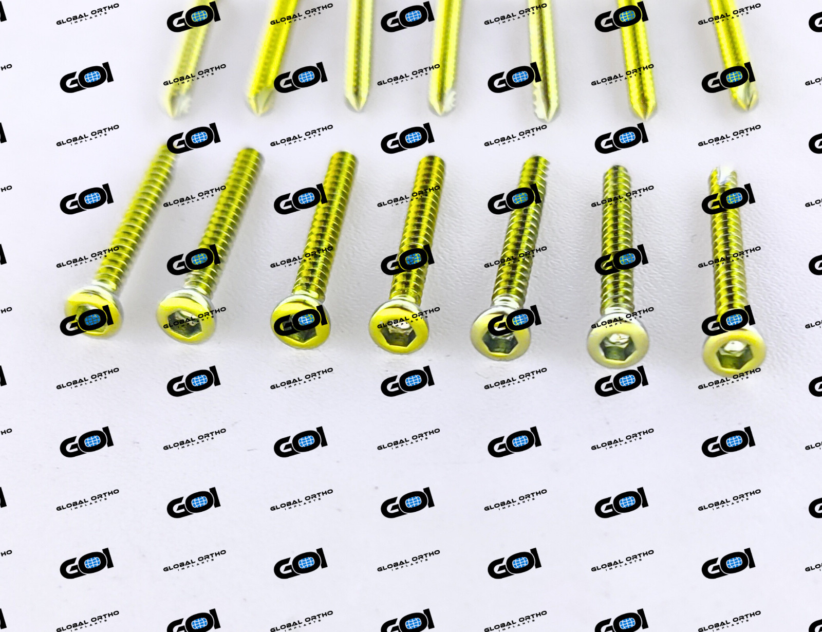 2.7mm Cortex Self Tapping Screws Hex Socket Assorted 100 Pcs Titanium Grade V