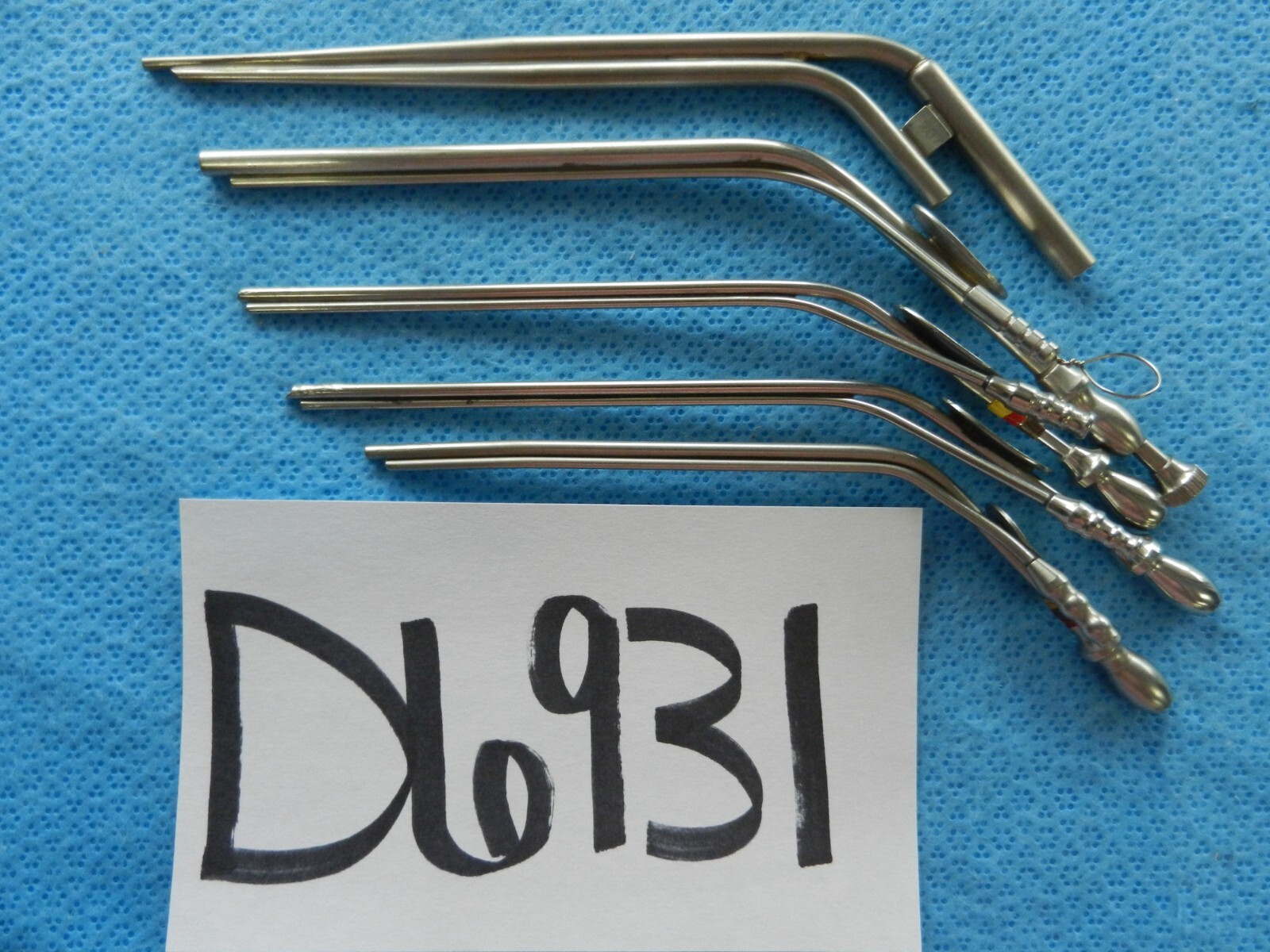 D6931 V. Mueller Storz Miltex Neuro Surgical Suction Tubes Lot of 5 6-8 & 6x14FR